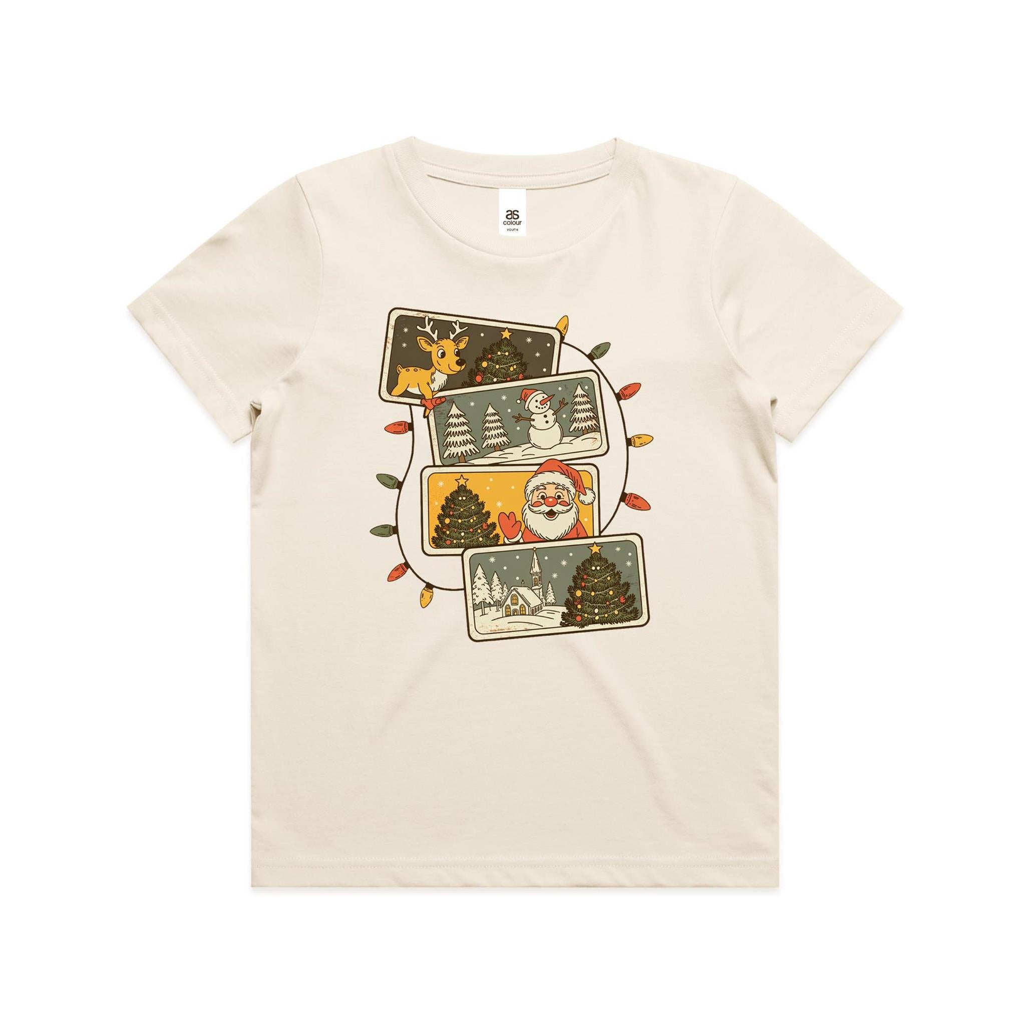 Retro Christmas Cards - Kids Youth T-shirt