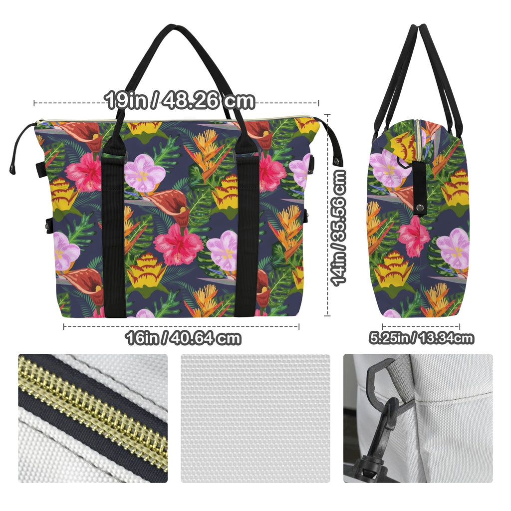Tropical Floral Duffle Bag-Simple (Model 1715) Duffle Bag-Simple (1715)