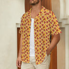 Cola Men's Short Sleeve Hawaiian Shirt Men's Hawaiian Shirt (New) Food Printed Offshore