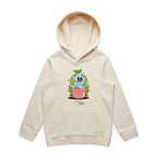 Plant Earth - Kids Hoodie Ecru Kids Hoodie Printed In Australia