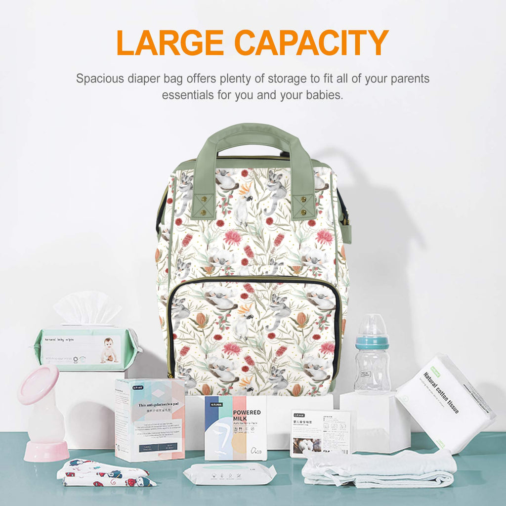 Australian Plants And Animals Multi-Function Backpack, Nappy / Diaper Bag Multi-function Backpack, Nappy / Diaper Bag Australia Plants Printed Offshore