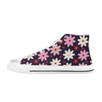Pink Daisy - Kids' High Top Canvas Shoes US6Y Kids High Top Canvas Shoes Plants Printed Offshore