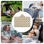 Woodland Baby Animals Kids Hooded Blanket 100cm x 130cm Kids Hooded Blanket animal Printed Offshore