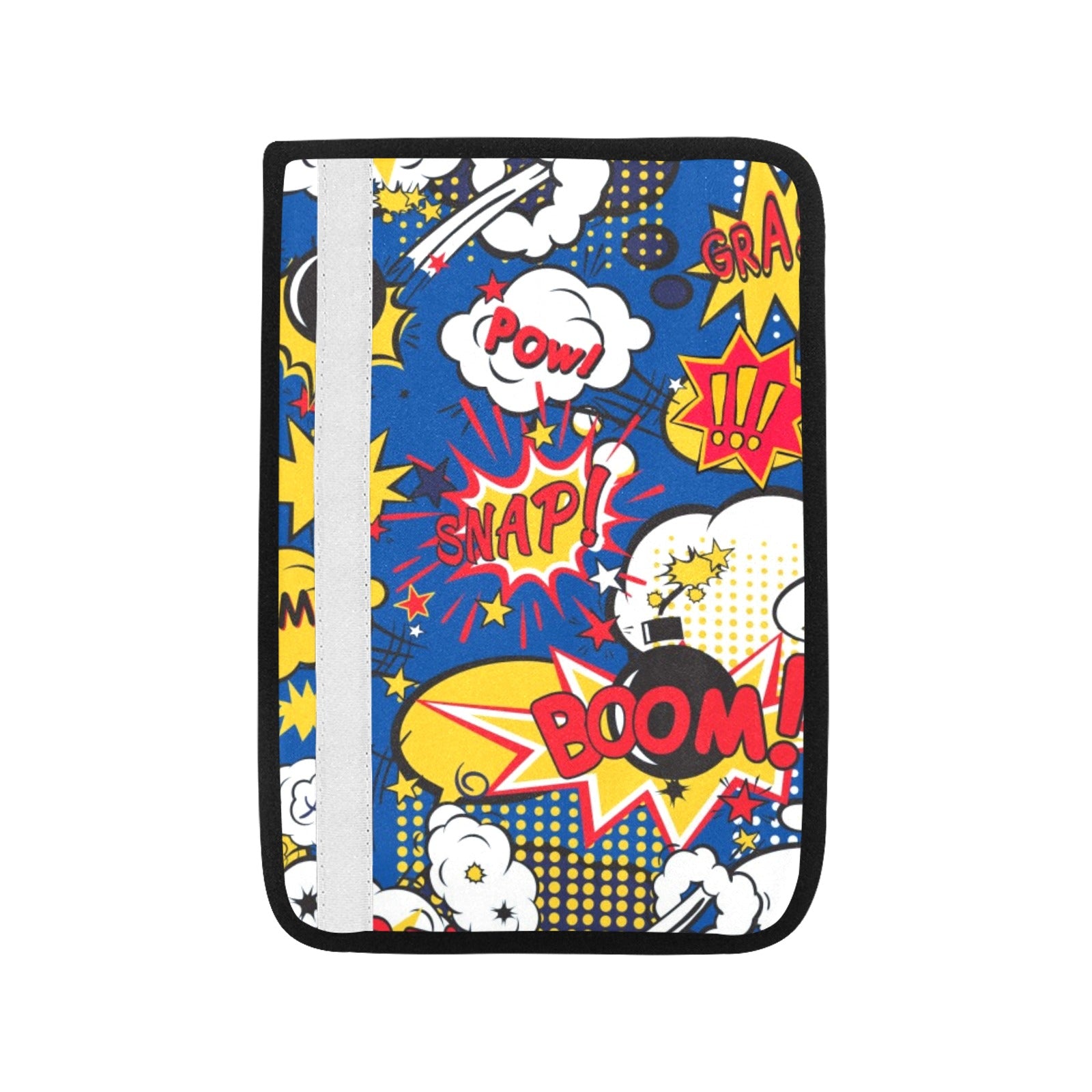 Blue Comic Book Car Seat Belt Cover 7''x10'' (Pack of 2) Car Seat Belt Cover 7x10 (Pack of 2) comic Printed Offshore
