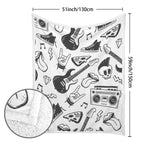 Rock Music - Double-Layer Fleece Blanket 51"x59"