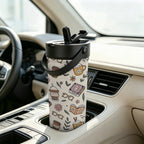 Books And Coffee 20oz Tea Tumbler with Carry Handle