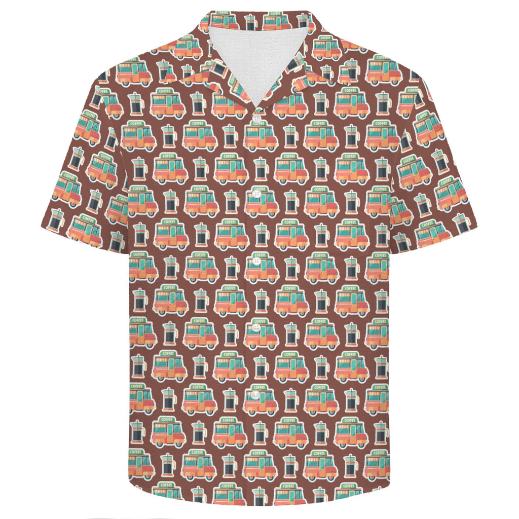 Coffee Van Men's Crinkle Hawaiian Shirt