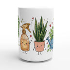 Plant Lover White 15oz Ceramic Mug 15oz Mug Globally Fulfilled Plants