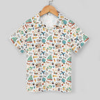 Travel And Explore Kids Youth Short Sleeve Button Up Shirt
