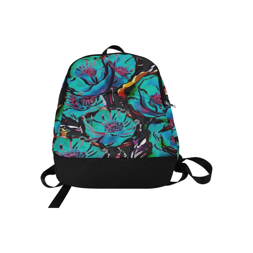 Flower It Blue - Fabric Backpack