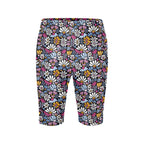 Graphic Flowers On Black Women's Bike Shorts With Side Pockets Women's Bike Shorts Plants Printed Offshore