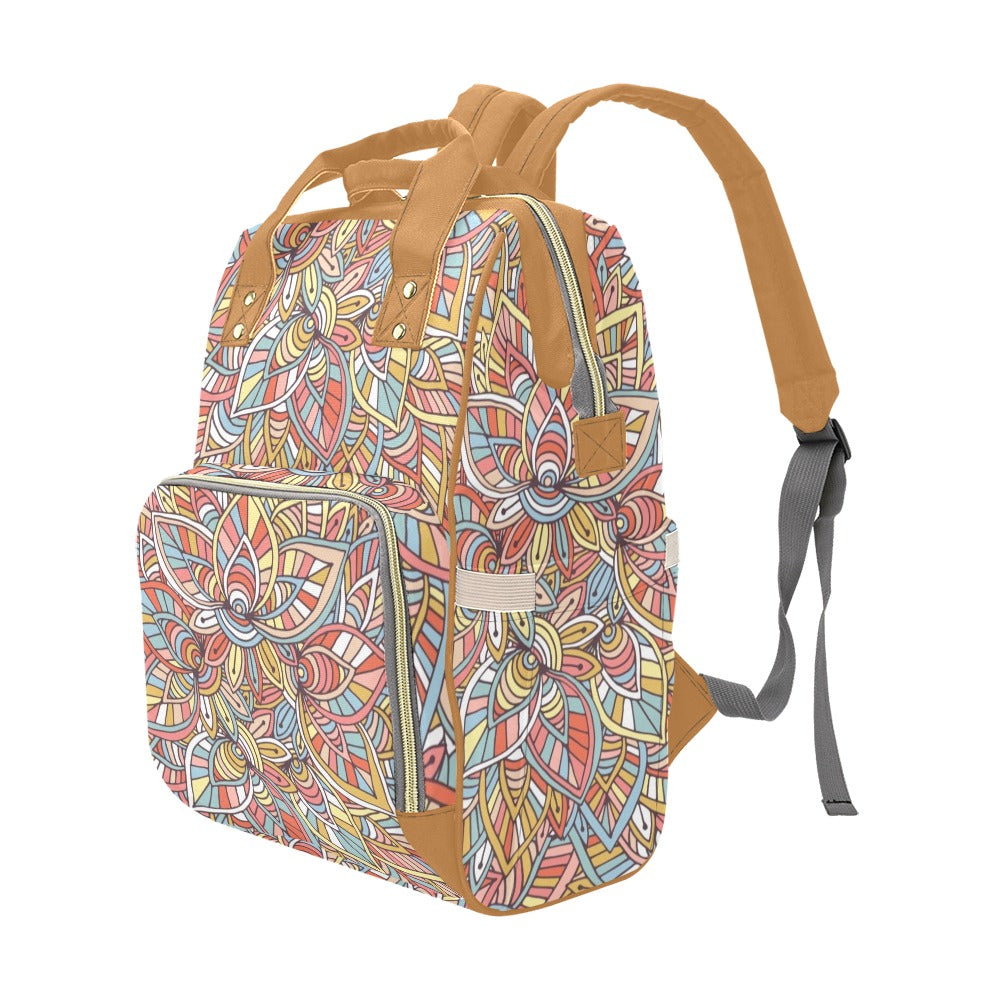 Colour Floral - Multi-Function Backpack, Nappy / Diaper Bag