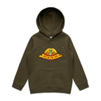 Alien Pizza - Kids Hoodie Army Kids Hoodie Printed In Australia