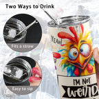 I'm Not Weird, I'm Limited Edition - 20oz Tall Skinny Tumbler with Lid and Straw