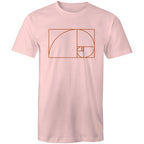 Fibonacci - Mens T-Shirt Pink Mens T-shirt Maths Printed In Australia Science