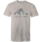 Cat, I Just Can't Today - Mens T-Shirt Light Grey Mens T-shirt animal Printed In Australia