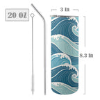 Ocean Waves - 20oz Tall Skinny Tumbler with Lid and Straw