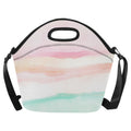 Pastel Stripes Neoprene Lunch Bag One Size Neoprene Lunch Bag Printed Offshore