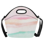 Pastel Stripes - Neoprene Lunch Bag One Size Neoprene Lunch Bag Printed Offshore