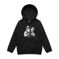 Alien Bigfoot Heart Hands - Kids Hoodie Black Kids Hoodie Love Printed In Australia Sci Fi