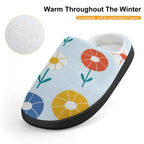 Abstract Cute Flowers Kids Cotton Slippers Kids Cotton Slippers Plants Printed Offshore