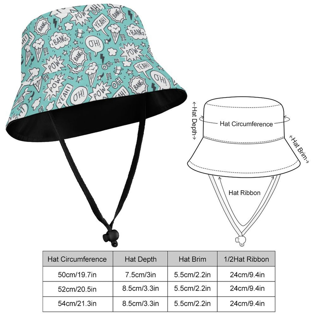 Comic Book Speech Bubbles - Kids Bucket Hat