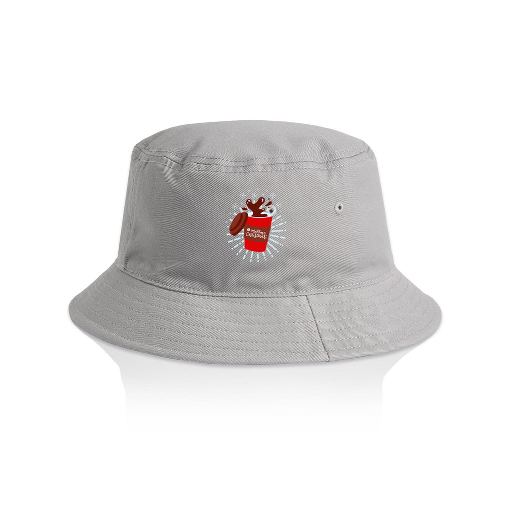 Christmas Coffee - Christmas AS Colour Bucket Hat Storm One Size Christmas Bucket Hat Christmas Printed In Australia