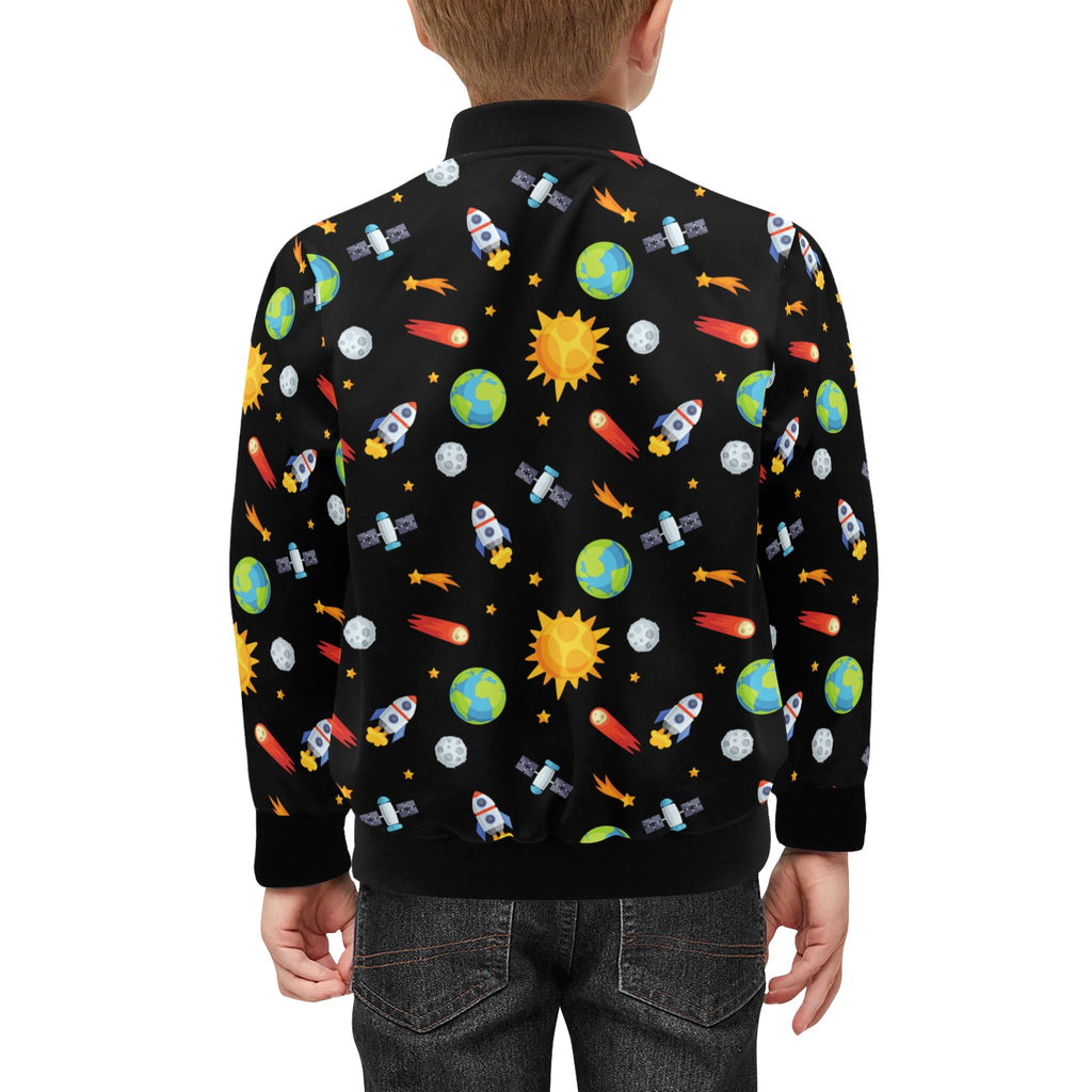 Busy Space Kids Bomber Jacket Kids Bomber Jacket Printed Offshore Space