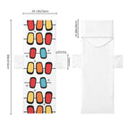 Retro Shapes Beach Chair Towel Cover with Side Pockets