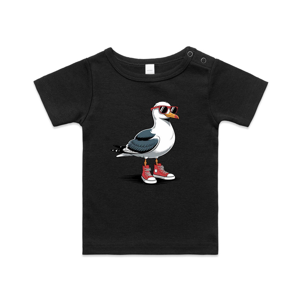 Seagull With Sunglasses And High Tops AS Colour Baby T-shirt