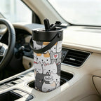 Cat Hello 20oz Tea Tumbler with Carry Handle