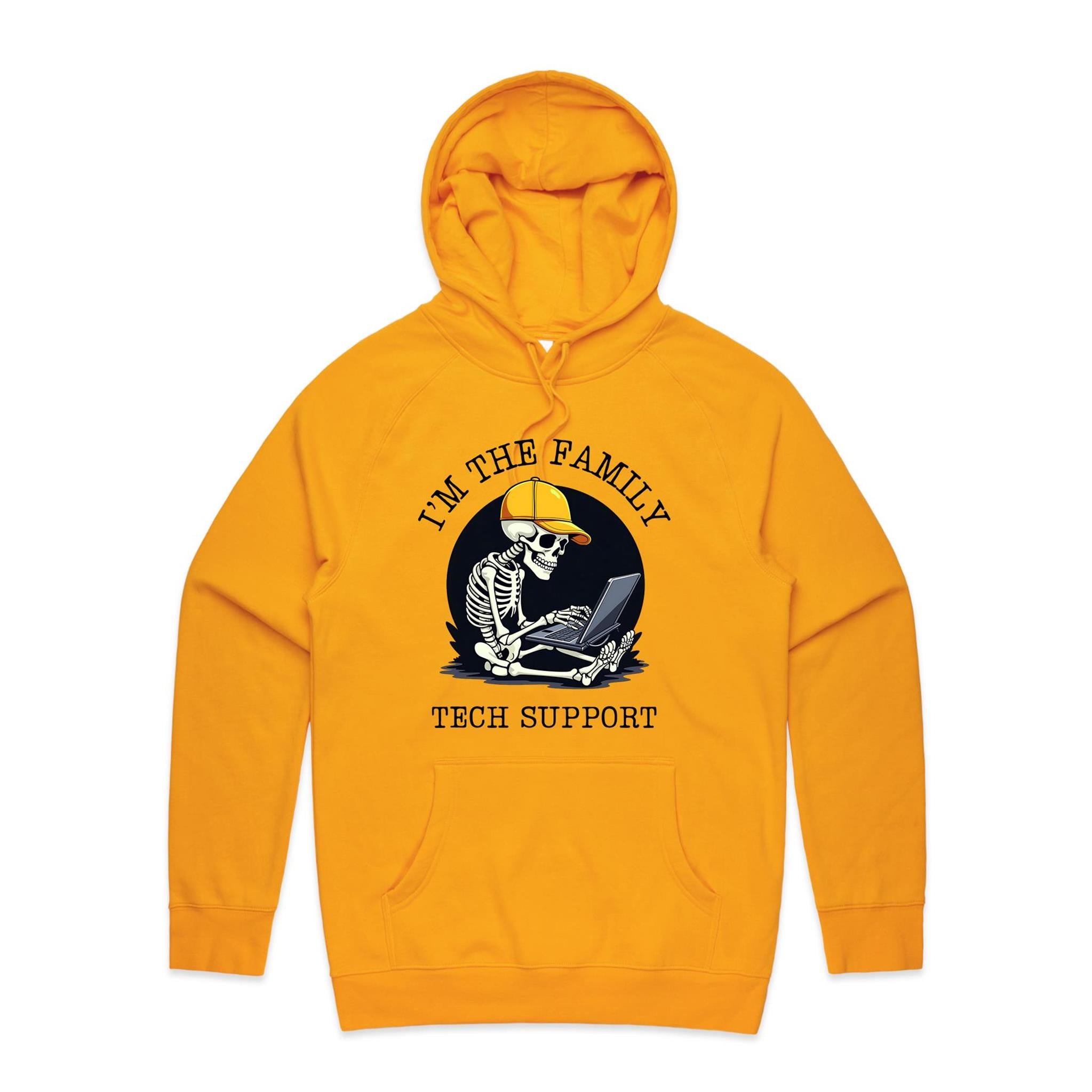 I'm The Family Tech Support - Mens Hoodie Gold Mens Hoodie Printed In Australia Tech