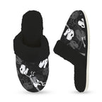 Dinosaur Skeleton Women's Fur Trim Thick-Sole Indoor Slippers Women's Fur Trimmed Slippers animal Printed Offshore