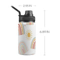 Pastel Rainbows Kids Water Bottle with Chug Lid (12 oz) One Size Kids Water Bottle with Chug Lid Printed Offshore