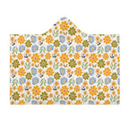 Boho Flowers Kids Hooded Blanket 100cm x 130cm Kids Hooded Blanket Plants Printed Offshore