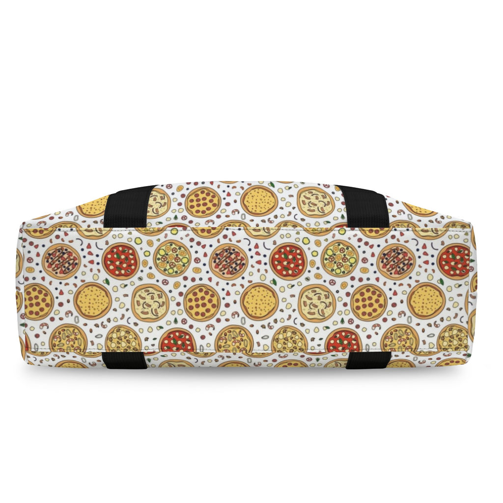 Round Pizzas On White Duffle Bag-Simple (Model 1715) Duffle Bag-Simple (1715)