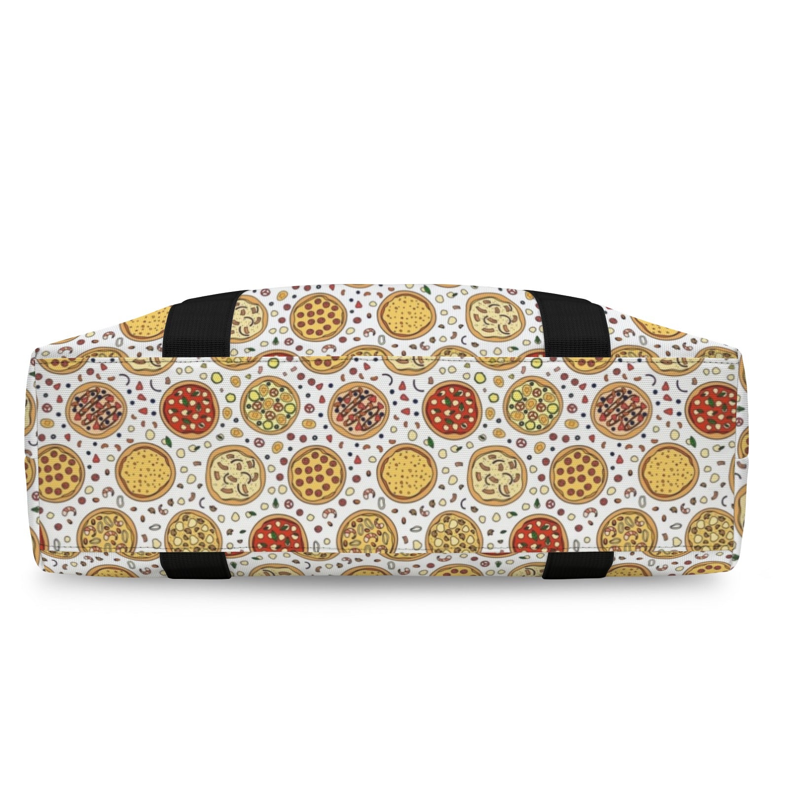 Round Pizzas On White Duffle Bag-Simple (Model 1715) Duffle Bag-Simple (1715)