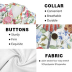 Australian Flowers Men's Short Sleeve Hawaiian Shirt Men's Hawaiian Shirt (New) Plants Printed Offshore