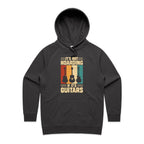 It's Not Hoarding If It's Guitars - Womens Hoodie Coal Womens Hoodie Music Printed In Australia