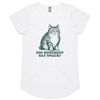 Cat, Did Somebody Say Snack? - Womens Scoop Neck T-Shirt