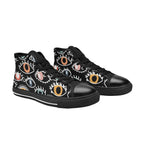 Eyes On Black  Kids High Top Canvas Shoes
