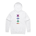 Math Symbols Men's AS Colour Hoodie White Mens Hoodie Maths Printed In Australia