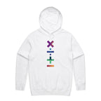 Math Symbols - Mens Hoodie White Mens Hoodie Maths Printed In Australia