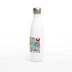 Mother Word Cloud - White 17oz Stainless Steel Water Bottle White Water Bottle Globally Fulfilled Mum
