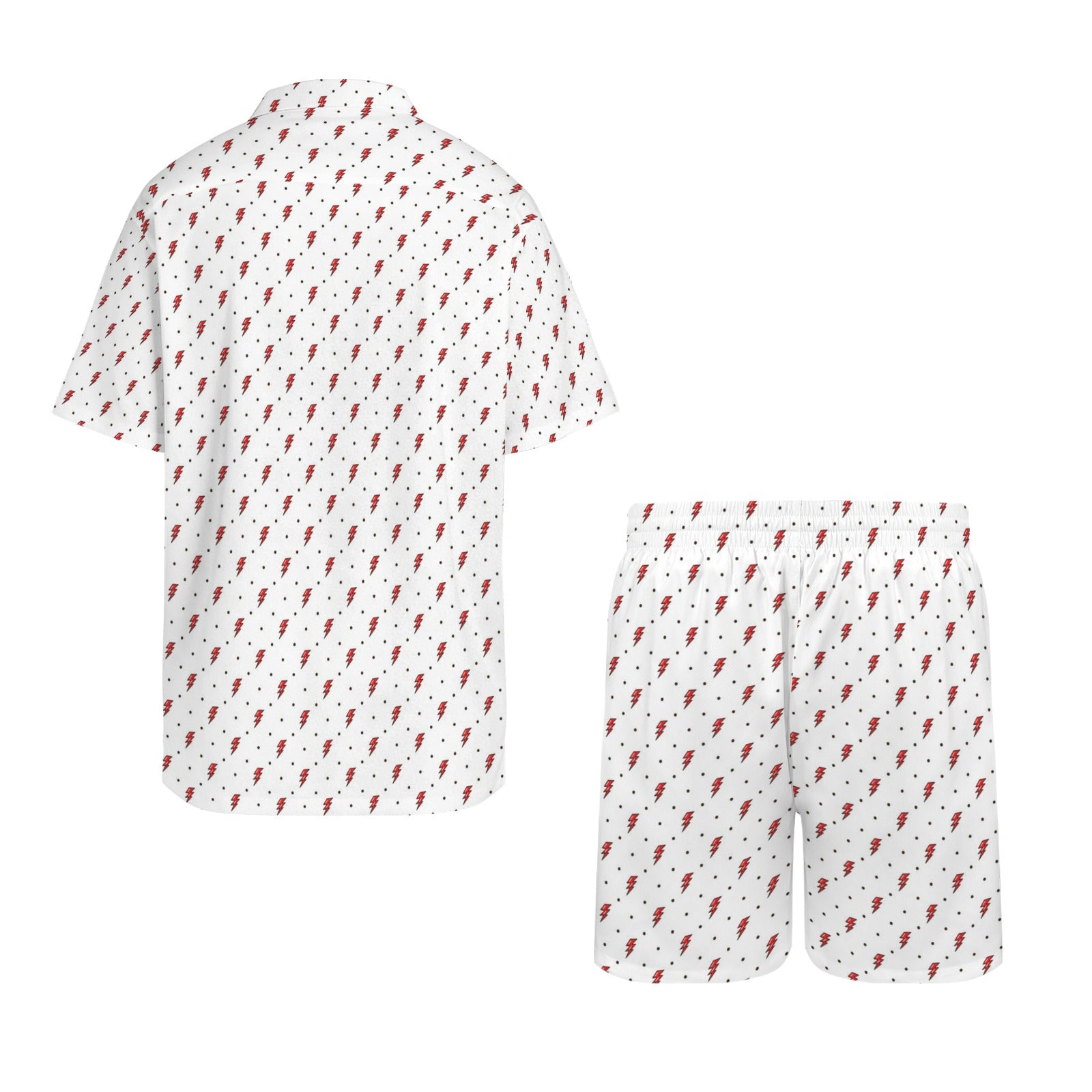 Red Lightning - Men's Hawaiian Shirt & Shorts Set