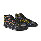 Colourful Chess Men's High Top Canvas Shoes Men's Classic High Top Canvas Shoes Chess Games Printed Offshore