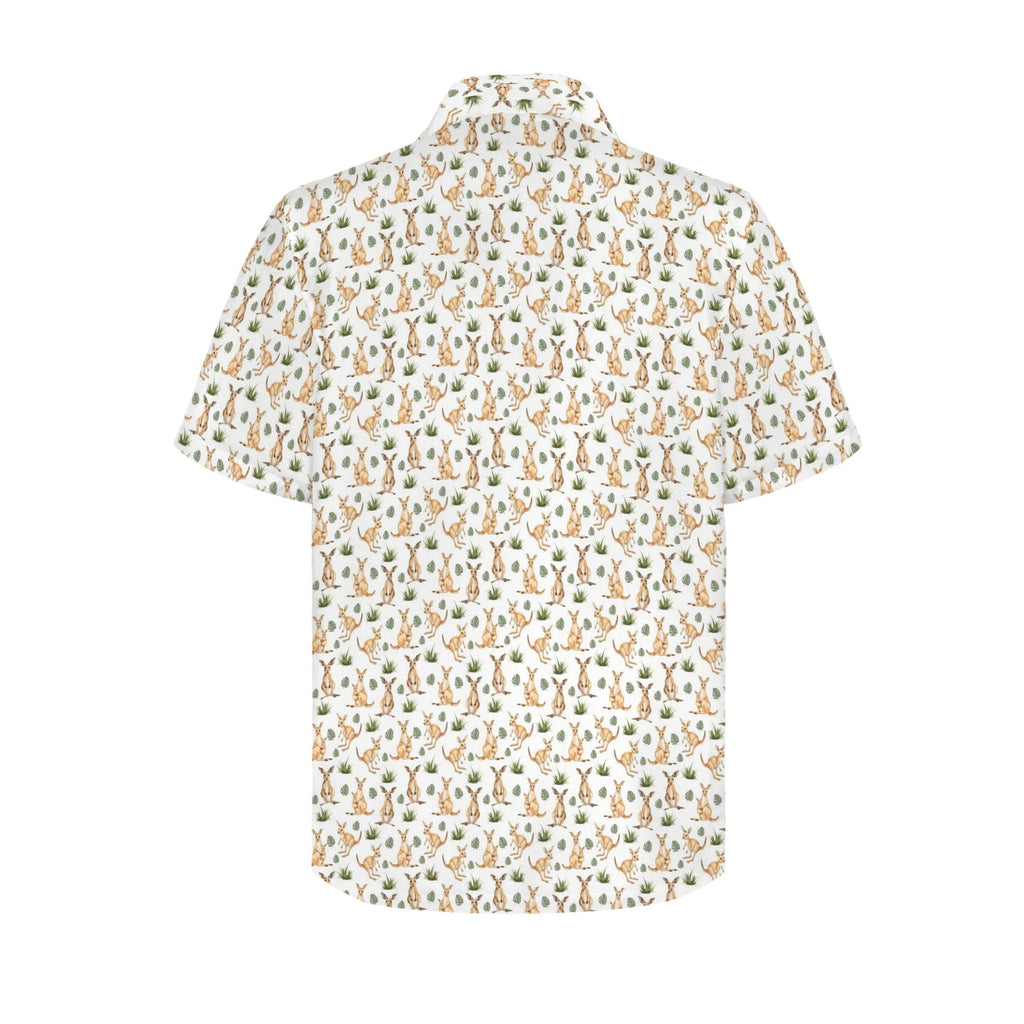 Kangaroos Men's Short Sleeve Hawaiian Shirt