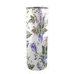 Blue Flowers 20oz Tall Skinny Tumbler with Lid and Straw