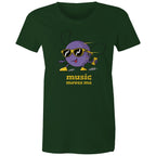 Music Moves Me - Womens T-shirt Forest Green Womens T-shirt Music Printed In Australia