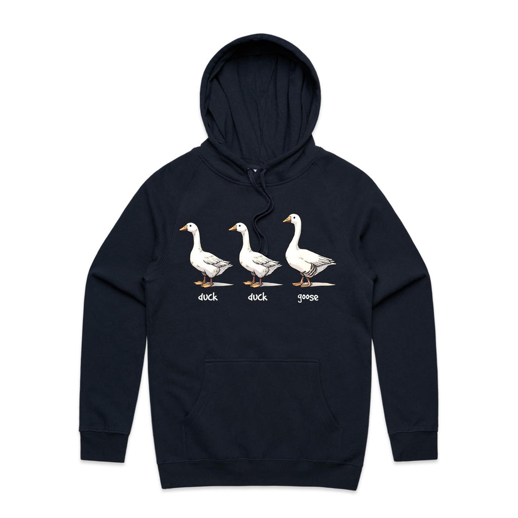 Duck Duck Goose - Mens Hoodie Navy Mens Hoodie animal Printed In Australia